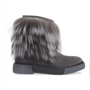 Sheridan Mia Fur boot grey 9.5, 10 NWT